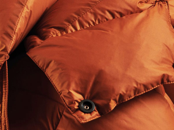 Close-up of a down jacket